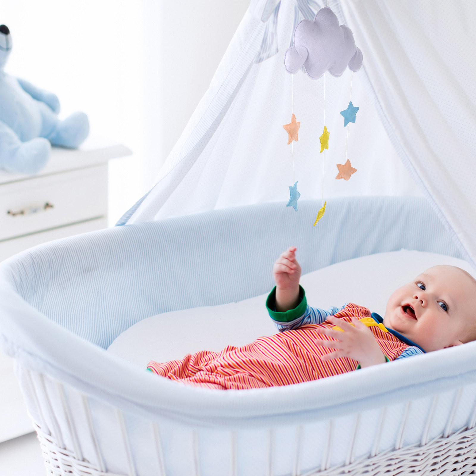 Liebliche Wolken-Stern-Filz-Wa – Baby Nursery Light Fixture Bewertung und Preis